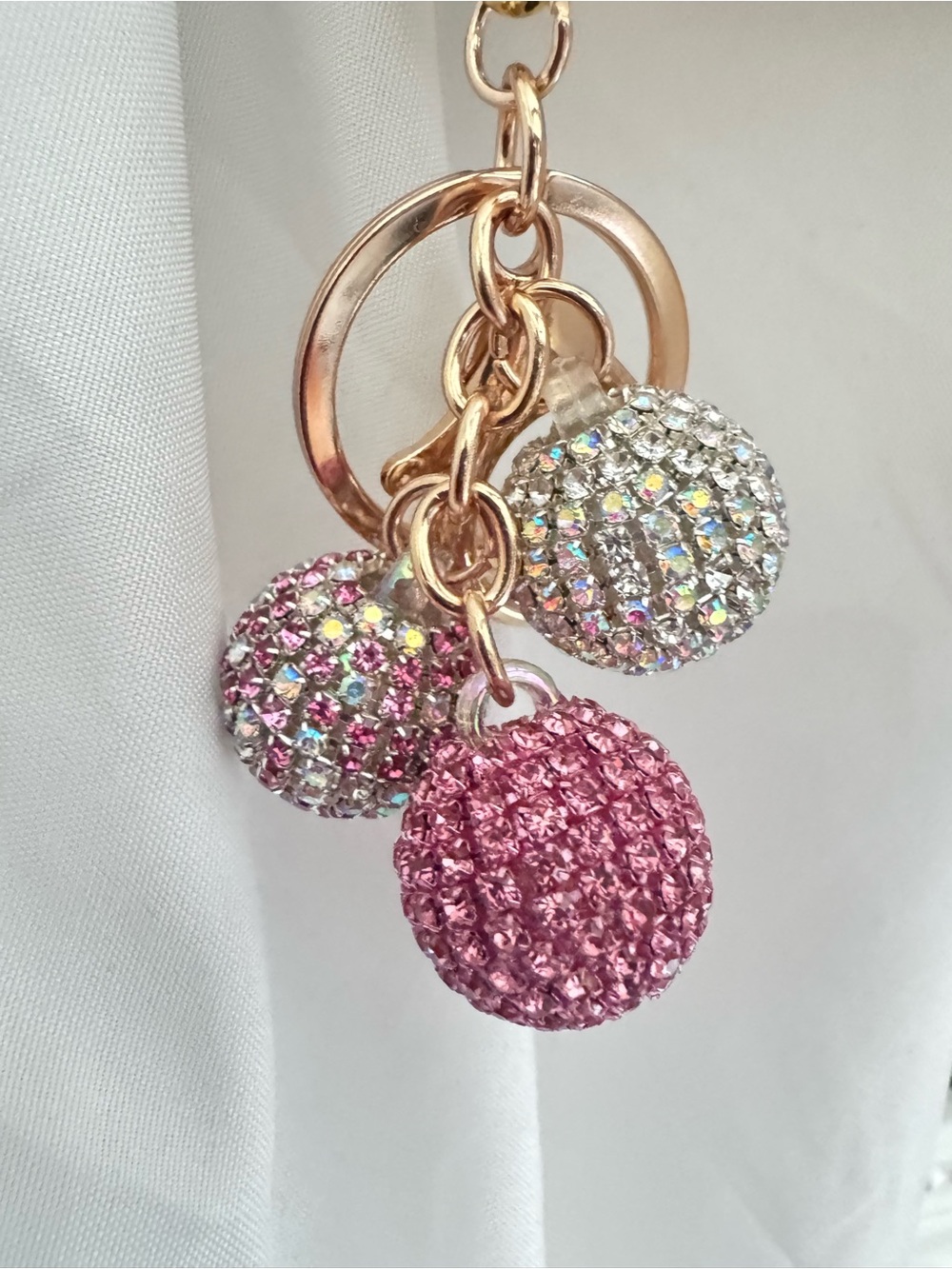 Bag Charm - Keychain NWOT Pink Crystal Ball - Women Accessories